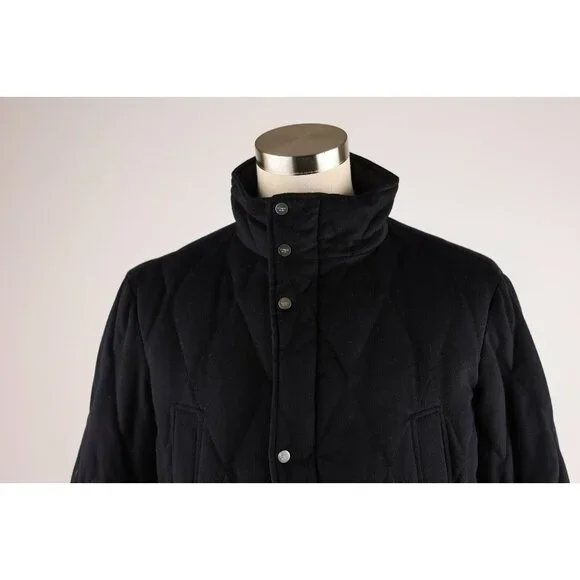 $2,650 Allegri Reversible Cashmere Down Quilted Jacket SZ 54/44 Navy LNWOT